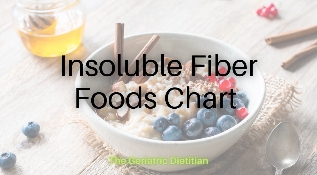 Insoluble Fiber Foods Chart.