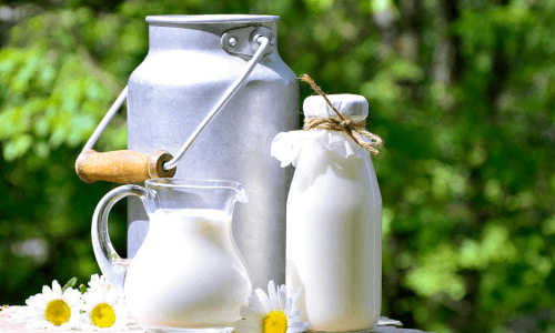 Milk in Differing Containers.