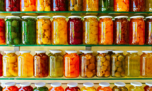 canned fruits and vegetables